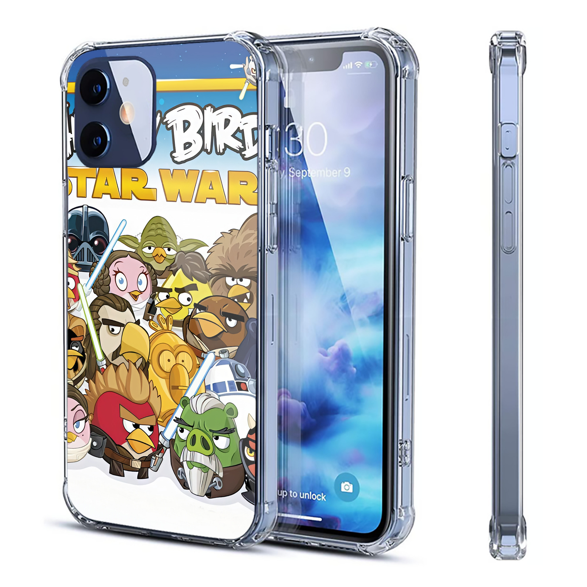 （画像用） Angry Birds アングリーバード 【iPhone 12シリーズ対応】透明スマホケース（クリアソフトケース）
